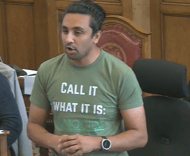 Sheffield Green Party Coun Maroof Raouf, who co-chairs the Sheffield City Council planning and highways committee. Picture: Sheffield Council webcast