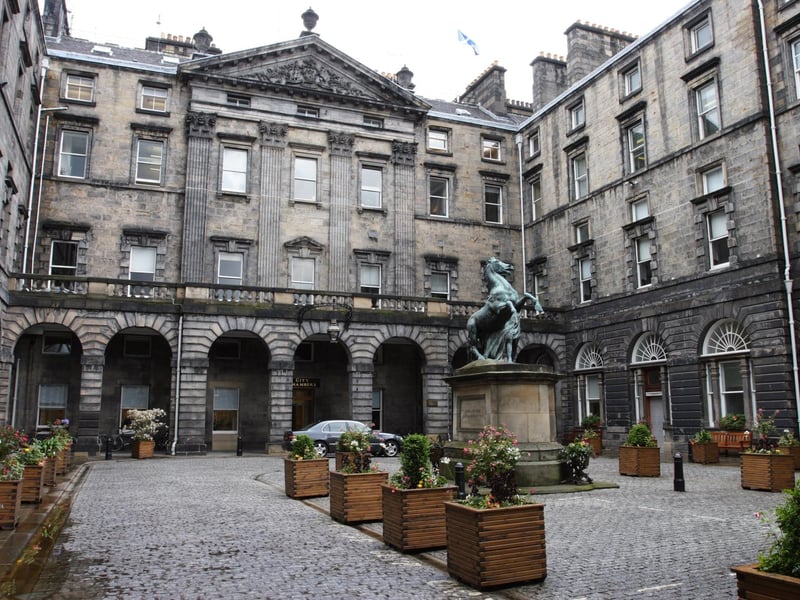 The courtyard of Edinburgh City Chambers is used for exterior shots of the court used in hit Netflix detective drama Department Q.