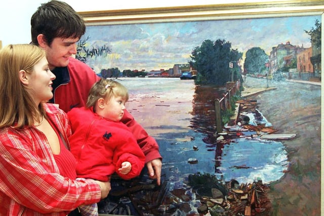 Danny Bubb and Sarah Grice of Adwick and their daughter Casey, aged 16 months, at Doncaster Museum and Art Gallery  in 1997
