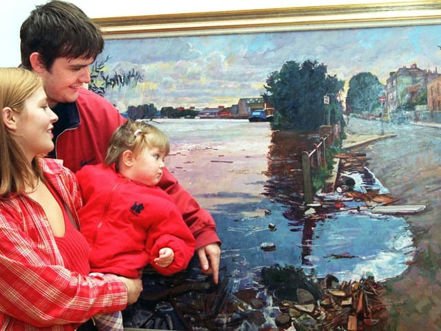 Danny Bubb and Sarah Grice of Adwick and their daughter Casey, aged 16 months, at Doncaster Museum and Art Gallery in 1997