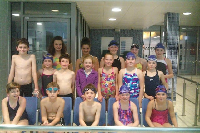 Youngsters from Buxton Swimming Club after a Club Championships night.