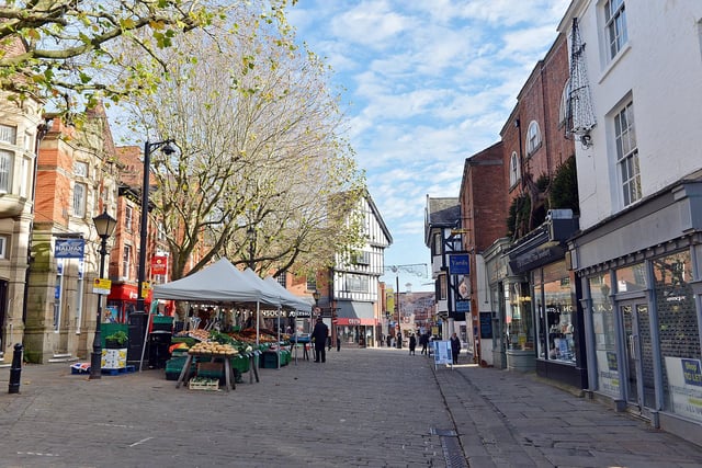Some 'essential' shops and stalls remained open on what was a crisp autumn day
