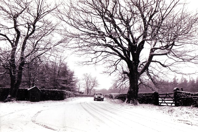 Snow covered Redmires Road
February 17, 1989