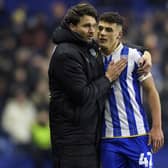 Belief: Sheffield Wednesday manager Danny Rohl, left, with Bailey Cadamarteri after the 1-1 draw with Leicester City. (Picture: Steve Ellis)