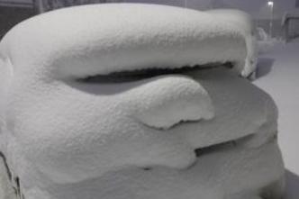 Sheffield Star reader Jodie Myles took this unusual photograph in Greenhill capturing what appears to be heavy snow that has wrapped itself around a vehicle and formed what appears to be a friendly face.
