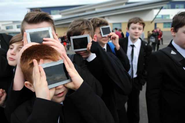 Boldon School's Year 7 and 8 students took part in solar eclipse experiments as part of the BBC's Stargazing Live event.