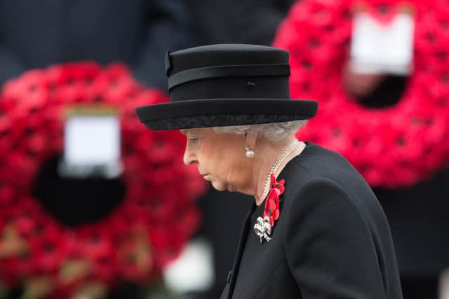 Queen Elizabeth II attends the annual Remembrance Sunday Service  (Photo by Carl Court/Getty Images)