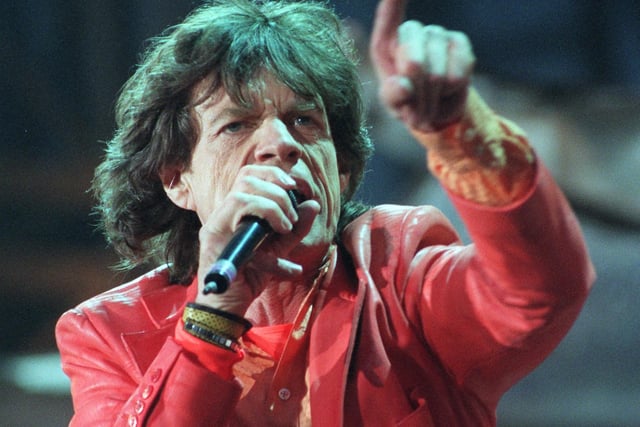 Mick Jagger of the Rolling Stones at Don Valley Stadium, Sheffield in June 1999