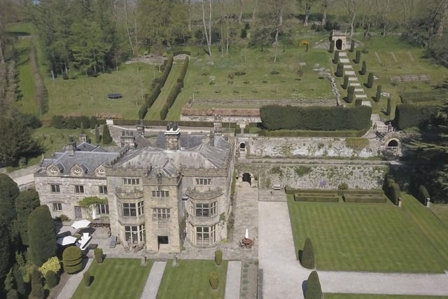 This aerial view shows how the house offers accommodation of 10,000 square eet, said to be in excellent order and with many original features.