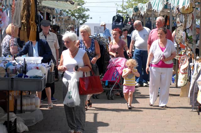 A stroll round the stalls seven years ago. Are you pictured?