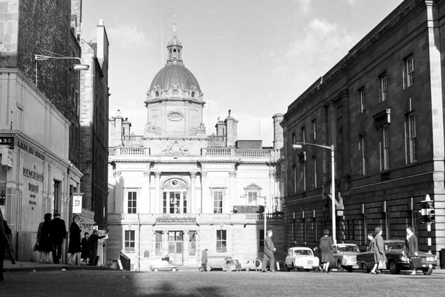 A view of the Bank of Scotland Head Office on the Mound taken in October 1965.