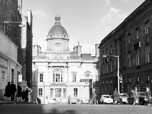 A view of the Bank of Scotland Head Office on the Mound taken in October 1965.