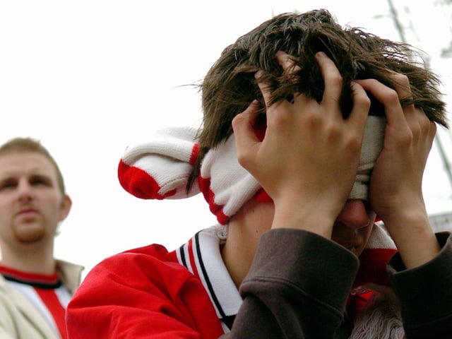 While the party was rocking on three sides of Fratton Parl, there was despair all across the Milton End