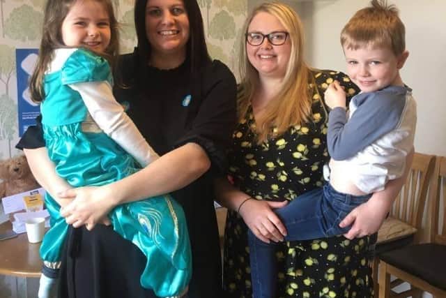 Three-year-old Sophie Underwood with mum Sarah and four-year-old Tommy Lipski with mum Jessica -both children required critical care at the Emergency Department at Sheffield Children’s Hospital - Sophie in 2017 and Tommy 14 months later, with serious complications from type 1 diabetes.