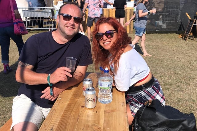 Matt and Tilly Marchant, recent newlyweds from Copnor have come for final day of Victorious Festival 
