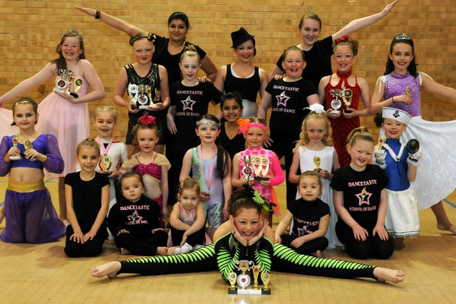 Youngsters from the Dancetastic School of Dance at Lukes Lane Community Centre, with trophies from recent competitions. Remember this from nine years ago?