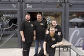 A Kelham barber shop has been named after the late Sheffield doorman Mick Forbes. L-R Samuel Howes (manager), Jason Wilson (owner), and staff Ash Walker and Max Whitehouse. Picture Scott Merrylees