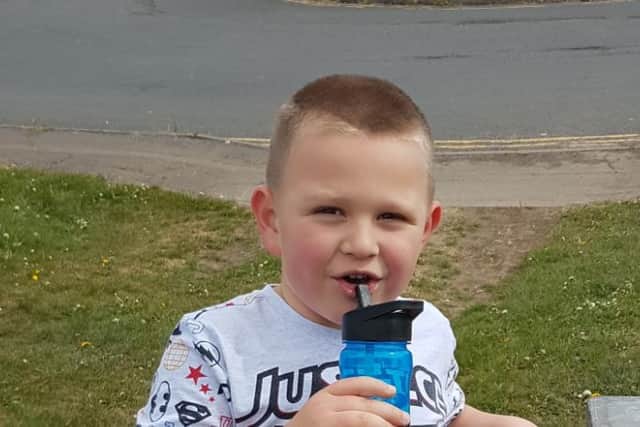Vinnie Biggins, aged five, is running 25km during lockdown to raise money for Age UK