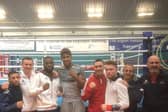 Dalton Smith (third right) pictured at the EIS with Anthlony Joshua.