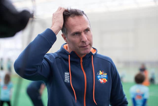 File photo dated 04-04-2018 of Former England cricket captain Michael Vaughan, who "categorically" denies making racist comments to former Yorkshire team-mate Azeem Rafiq, allegations which were supported by Adil Rashid on Monday, telling the PA news agency in a statement that it "simply never happened" and "is the worst thing I have ever experienced". Issue date: Monday November 15, 2021. PA Photo. See PA story CRICKET Yorkshire. Photo credit should read Aaron Chown/PA Wire.