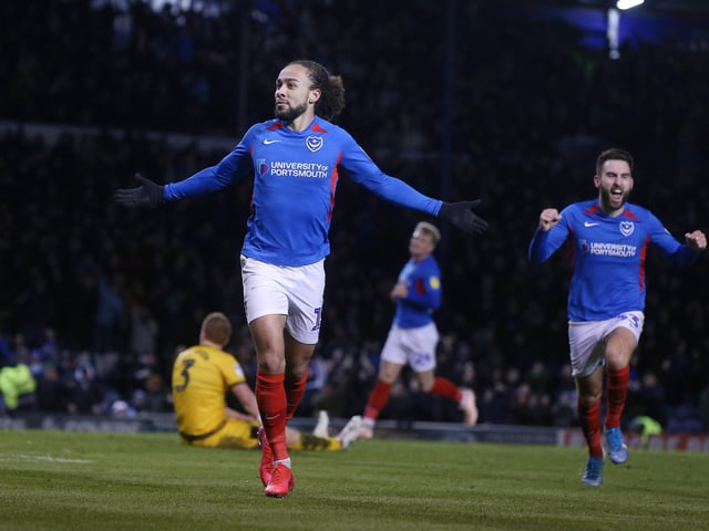 Marcus Harness scores his first goal of the match