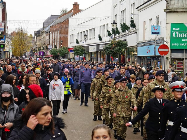 Hundreds turned out to watch the parade