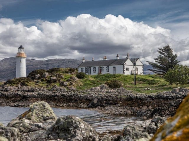 This luxury lighthouse/cottage sleeps up to eight people and sits on the Isle of Skye. Available for £400 a night.