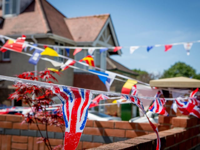 Dozens of homes in Woodfield Avenue, Farlington were decorated for VE Day