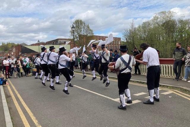 Morris dancing for St. George’s Day by Andrea Watts