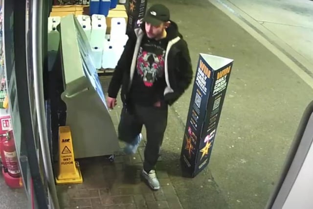 Police in Sheffield released CCTV footage of a man they would like to speak to in connection to an incident of arson at a Sheffield petrol station. If you recognise him, please call 101 quoting incident number 1086 of 13 April.