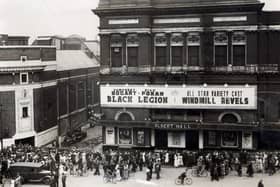 The Albert Hall in Barker's Pool was destroyed by fire in 1937 and is now the site of the former John Lewis store