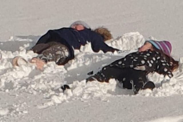 Snow angels!  (Picture: Shelle Radcliffe)