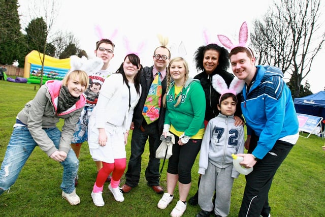 Staff from Doncaster Refurnish got dressed up and take part in the Easter Bunny fun run on Town Fields in 2010