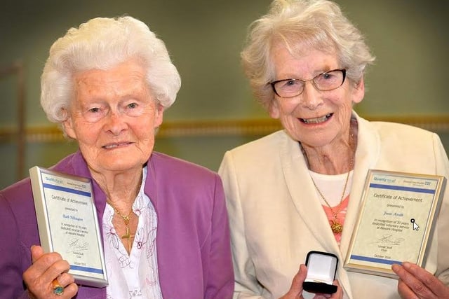Long service awards at Sherwood Forest Hospitals in 2016.