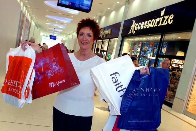 Passion regional manager Carol Nish celebrate the opening of the Frenchgate store in 2006