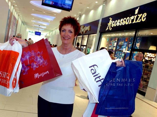 Passion regional manager Carol Nish celebrate the opening of the Frenchgate store in 2006