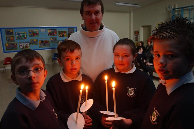 The Greatham School candle service in 2006. Are you pictured?