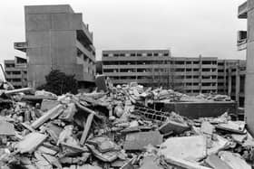 Demolition of Broomhall Flats, 1988