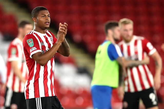 Ex-Swansea City loanee Rhian Brewster grabbed his first Sheffield United goal against Carlisle United in the EFL Cup on Tuesday.