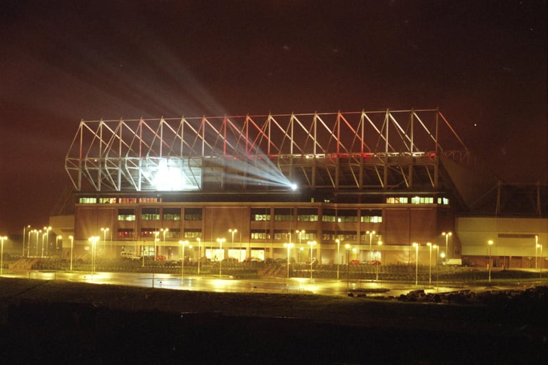 This is the Stadium of Light pictured in 1997 - the year it became home to Sunderland AFC. It occupies the former site of Wearmouth Colliery which was the largest mine in the area. It was sunk between 1826 and 1834 and the first shipments were made in 1835 - by which time it was the deepest pit in the world.