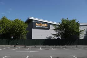 A Halfords store is seen closed due to the current coronavirus (COVID-19) pandemic (Photo by Naomi Baker/Getty Images)