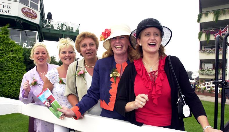 Karren Wake, Anji Jarmolinski, Jenny Hollis, Shazz Fletcher and Tracey Barwell at the 2002 races.
