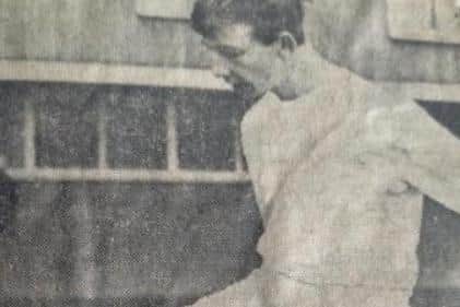Pictured is deceased former Sheffield United player Ernie Oliver during his playing days.