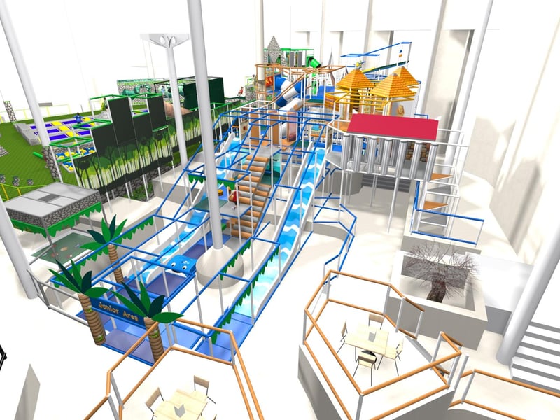 Images from 2020 showing how the new soft play area in the Pyramids could look. Picture: House of Play.