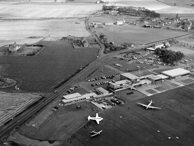 Aerial view of Turnhouse Airport (Edinburgh Airport)