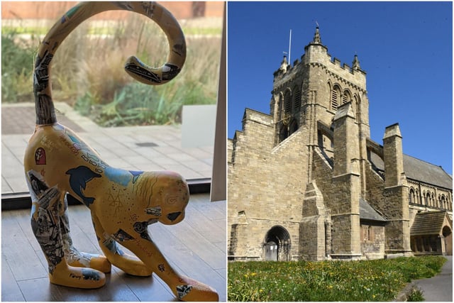 St Hilda's Church on the Headland is also home to one of the monkey sculptures.