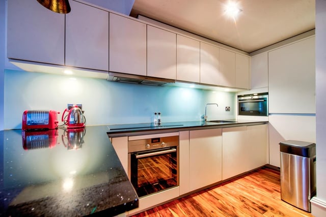 Lockdown has a lot of us exploring our culinary skills. Think about the banana bread you could whip up in this modern kitchen, complete with a fancy electric hob.