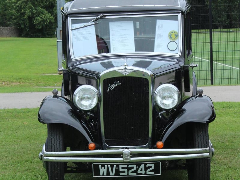 One of the vintage cars on display. It gave visitors a chance to ride back in time.