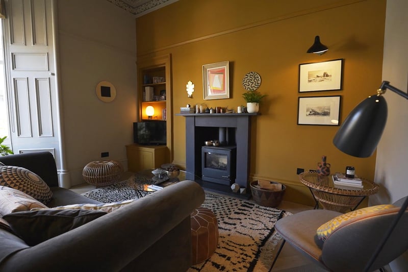 The living room in the West End Townhouse where Anna Campbell-Jones was wowed by the patterns and colours and textures before her.