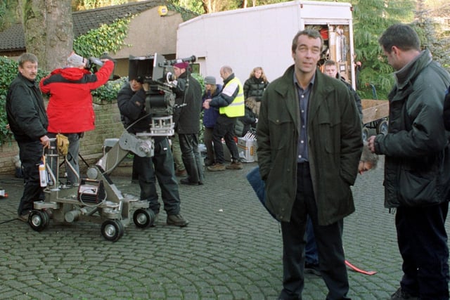 Actor John Hannah filming Rebus in Aberdour
